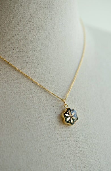 Camille - Gemstone Flower Pendant Necklace