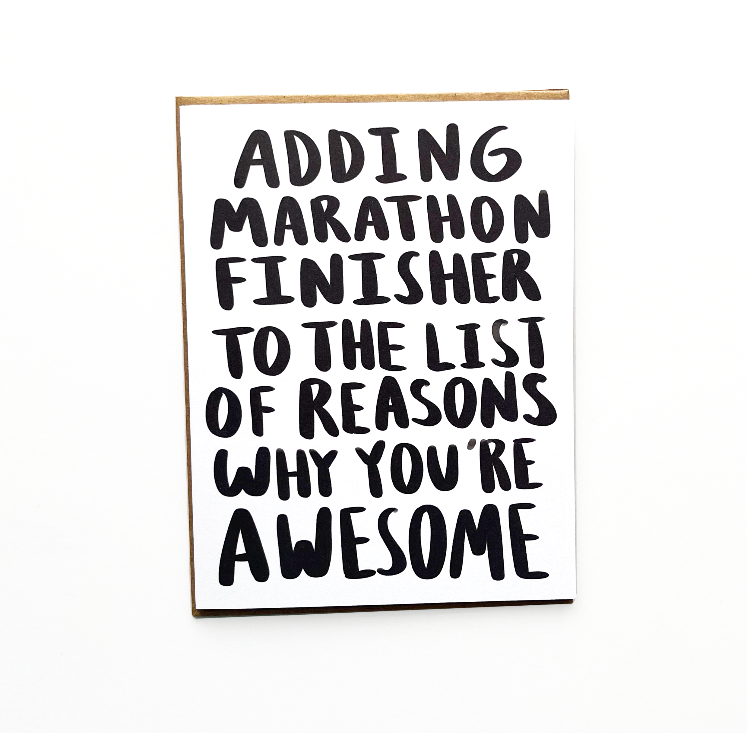 List of Reasons You're Awesome Marathon Card