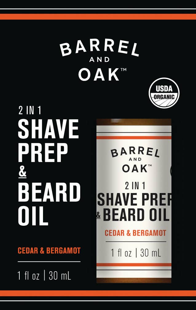 2-in-1 Shave Prep + Beard Oil | Cedar + Bergamot