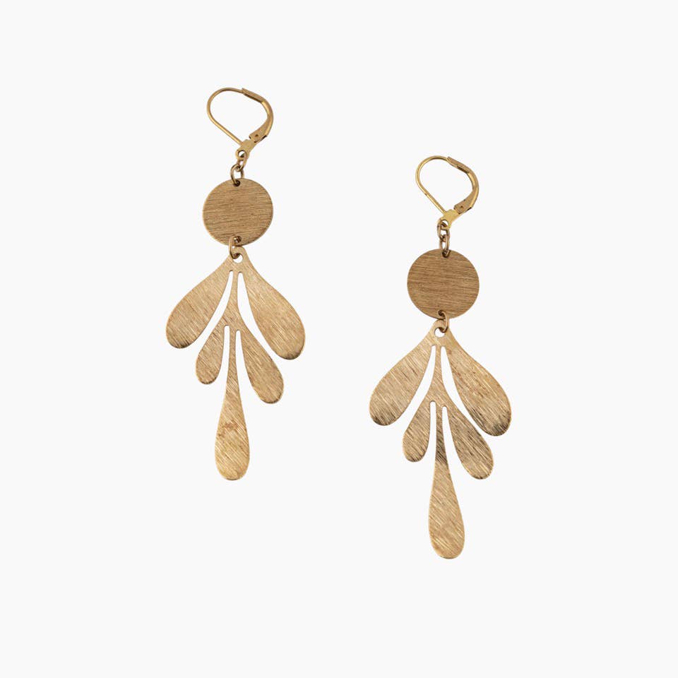 Graphic Leaf Earrings