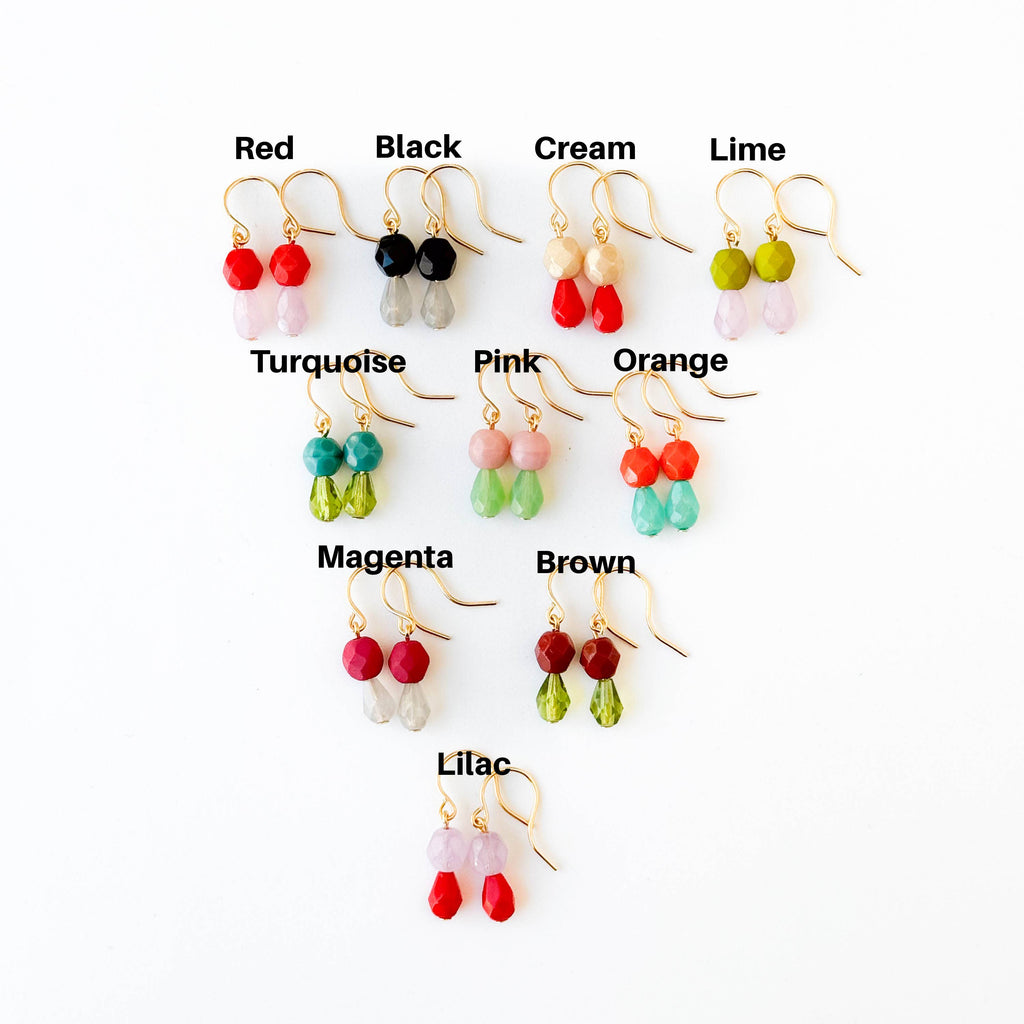 Small Color Drop Earrings