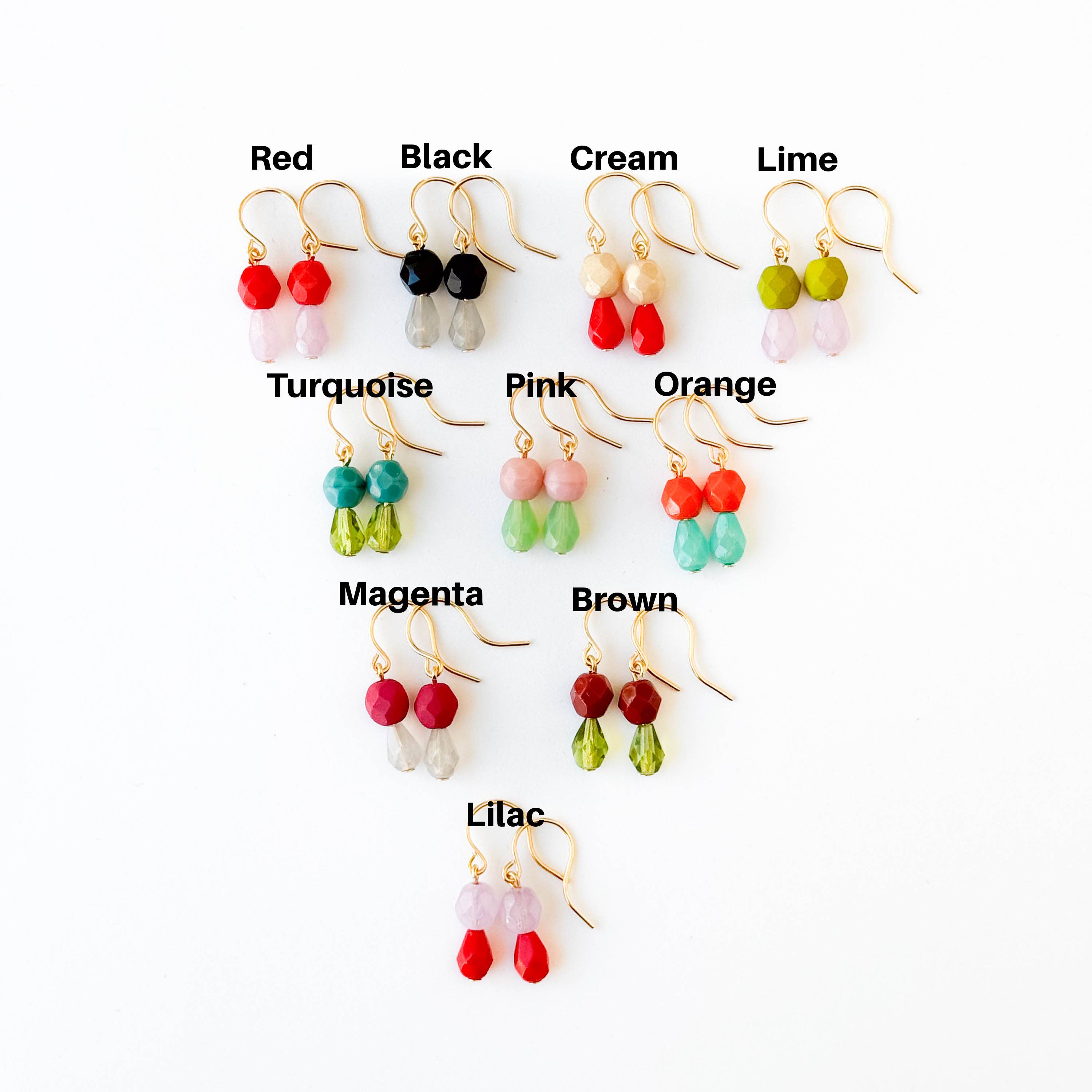 Small Color Drop Earrings