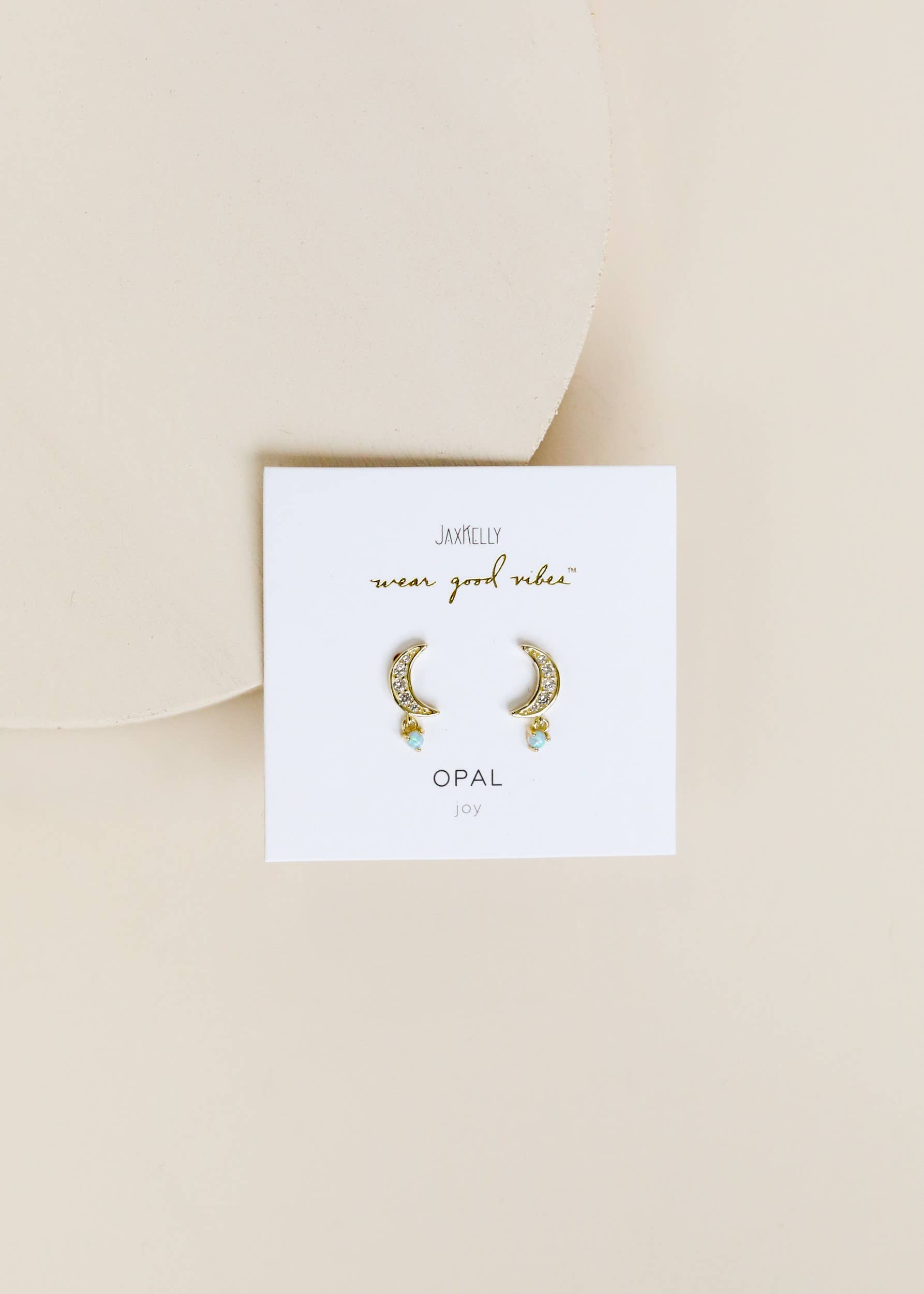 Moon Drop Earrings | Opal