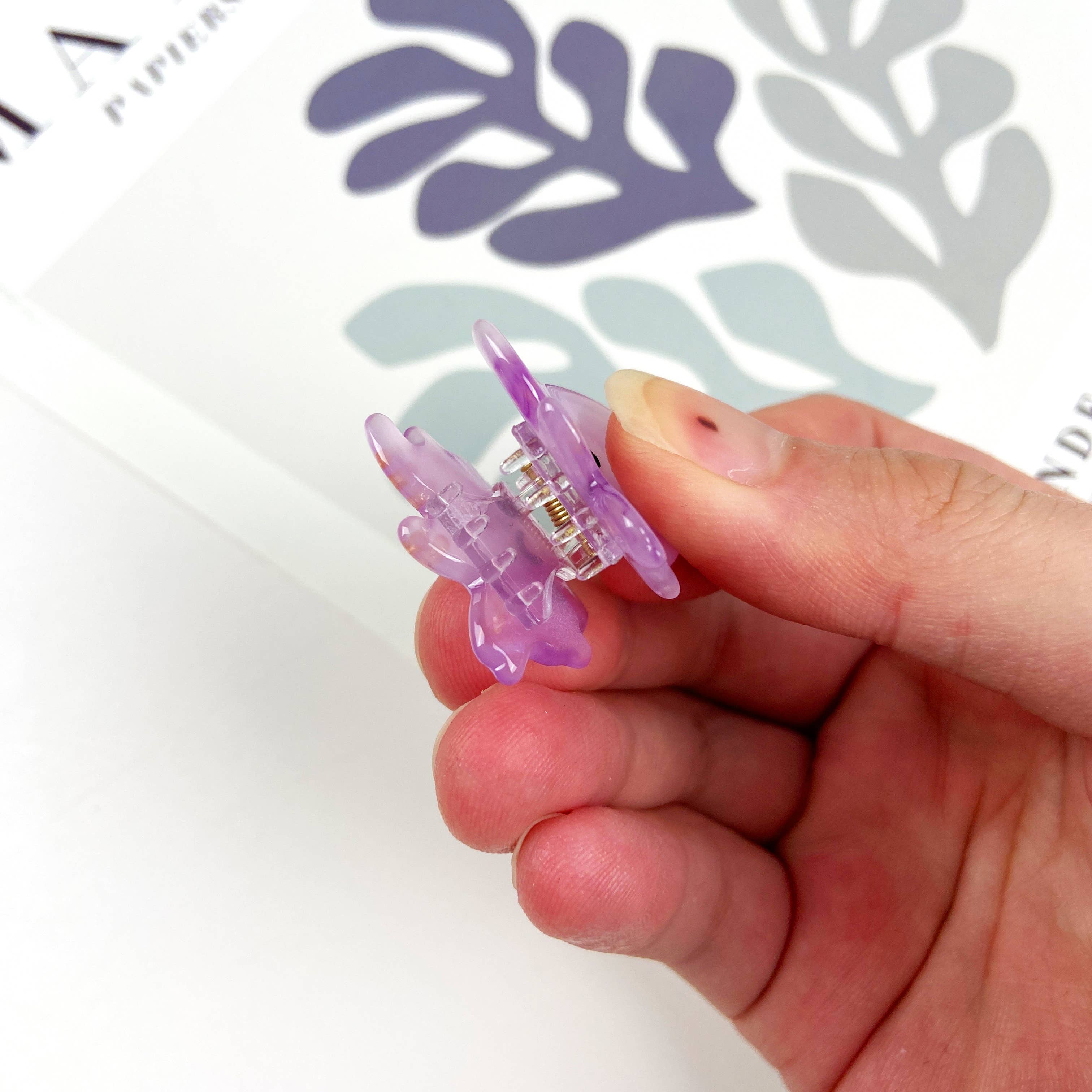 TheDivaSoap - Acetate mini marine life hair clip crab conch claw clip