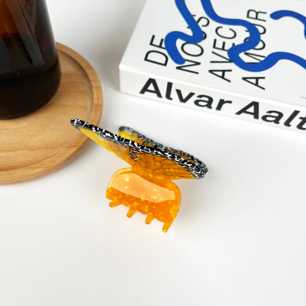 TheDivaSoap - Acetate Yellow Butterfly Hair Clip, High Quality Hair Clip