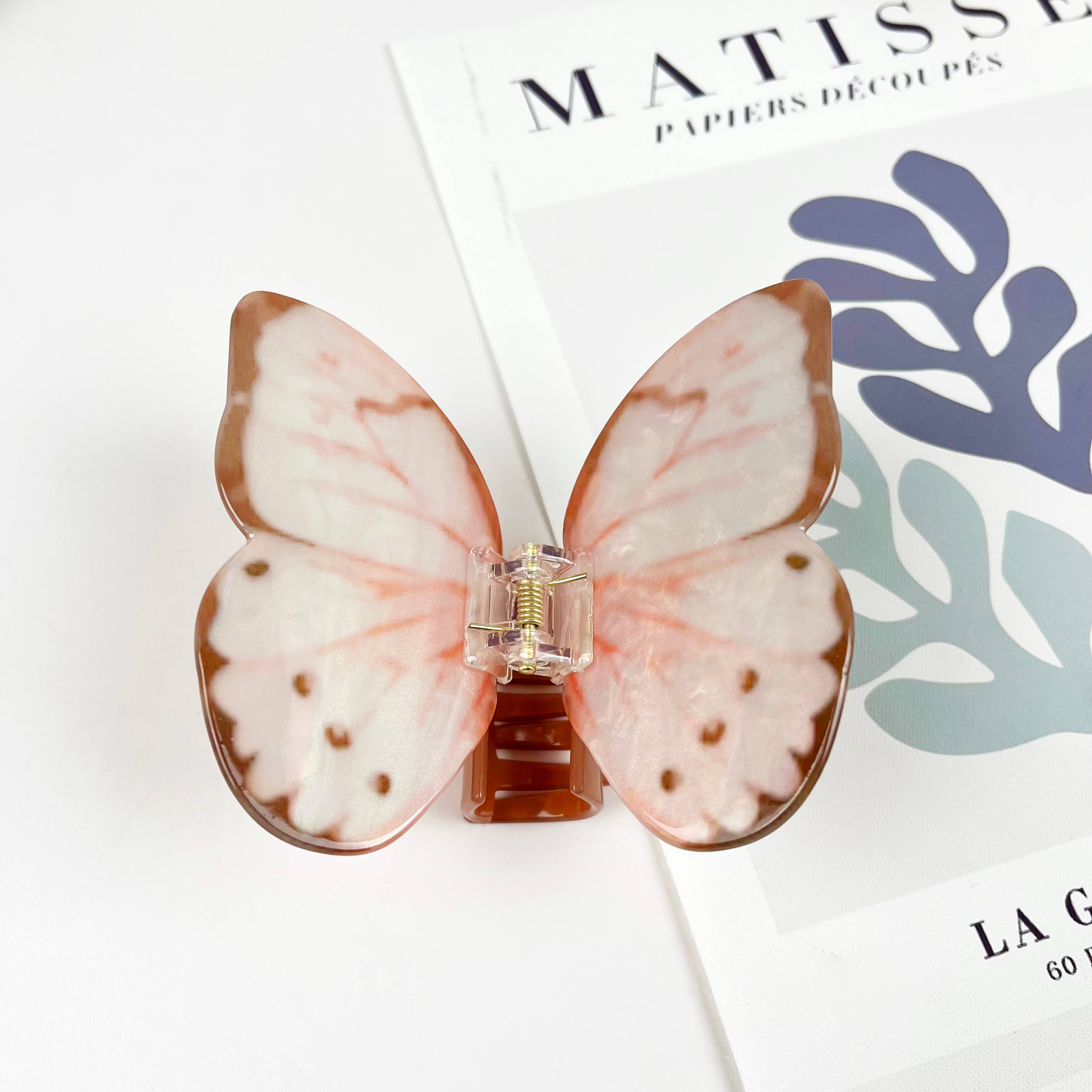 TheDivaSoap - Acetate large butterfly hair clip animal claw clips