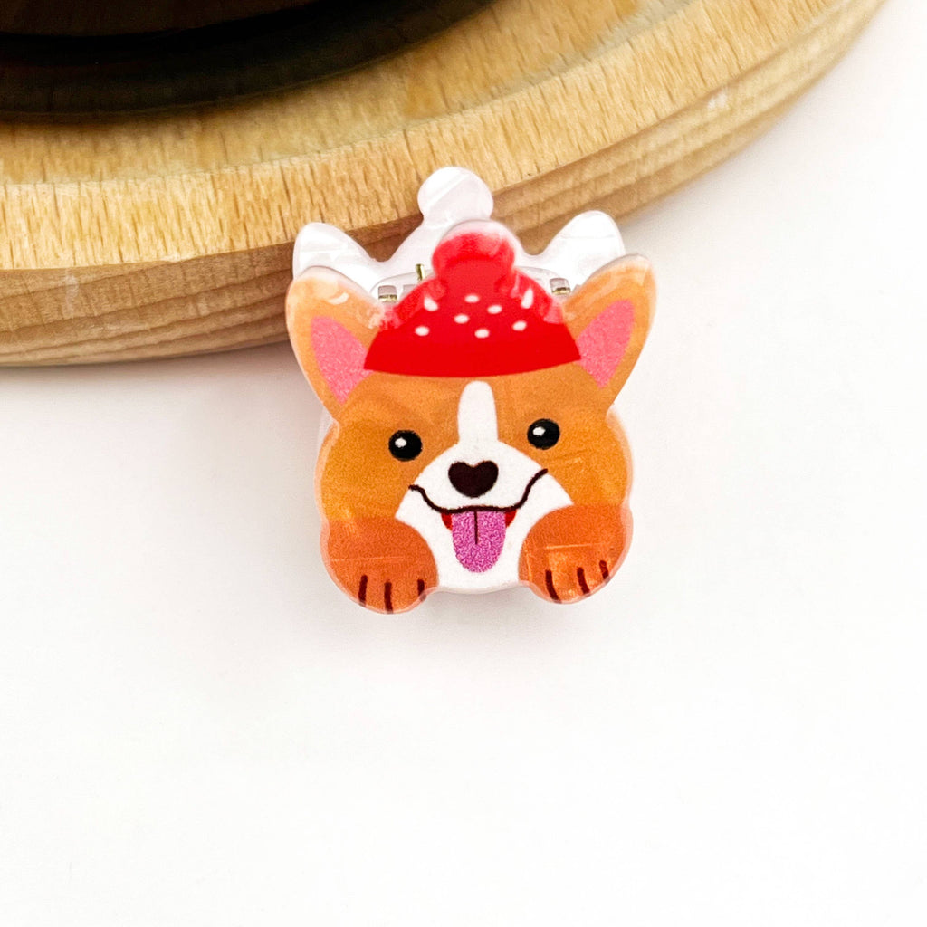 TheDivaSoap - Mini Dog Series Hair Claw Clips, Cute Puppy Animal Hair Clip