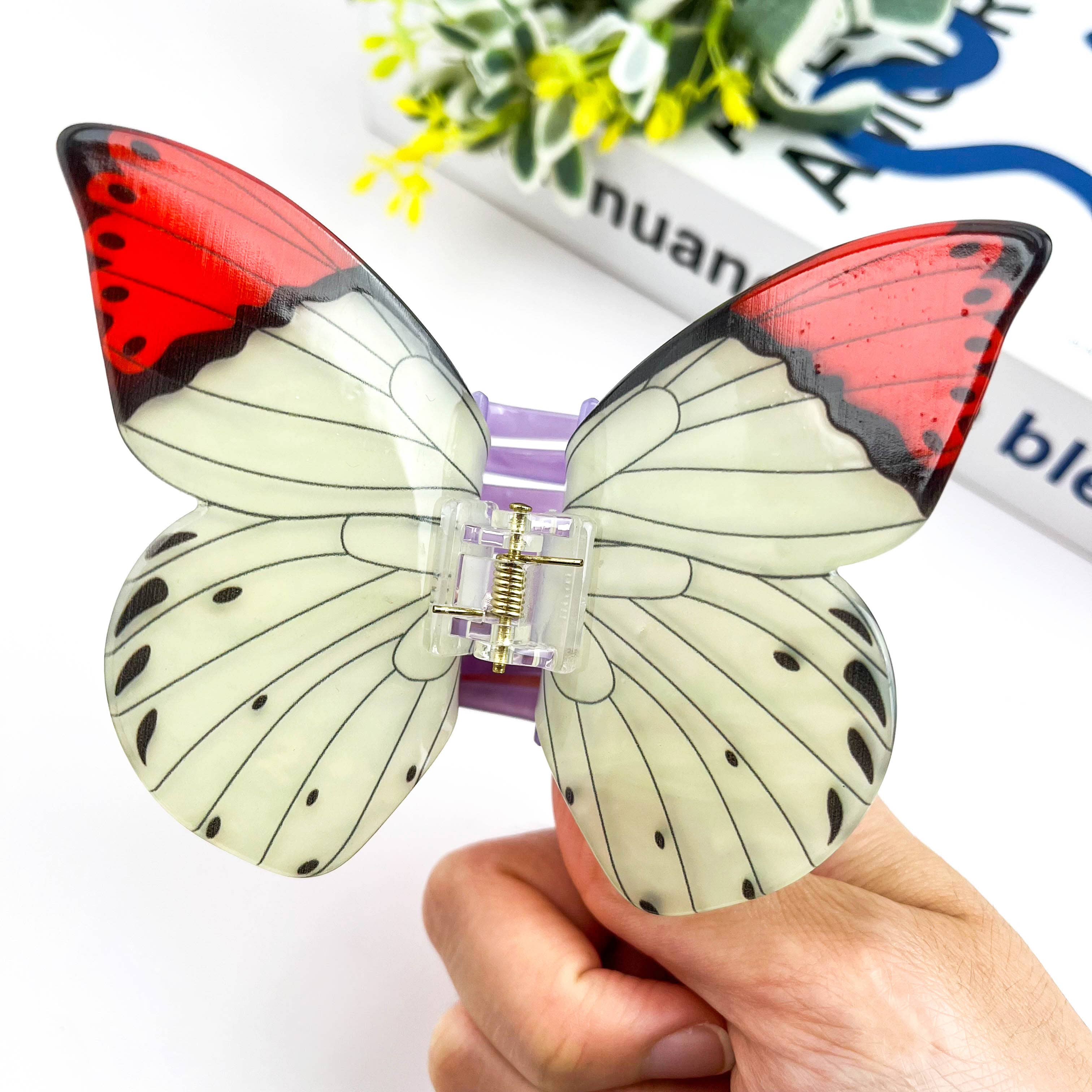 TheDivaSoap - Acetate large butterfly hair clip animal claw clips