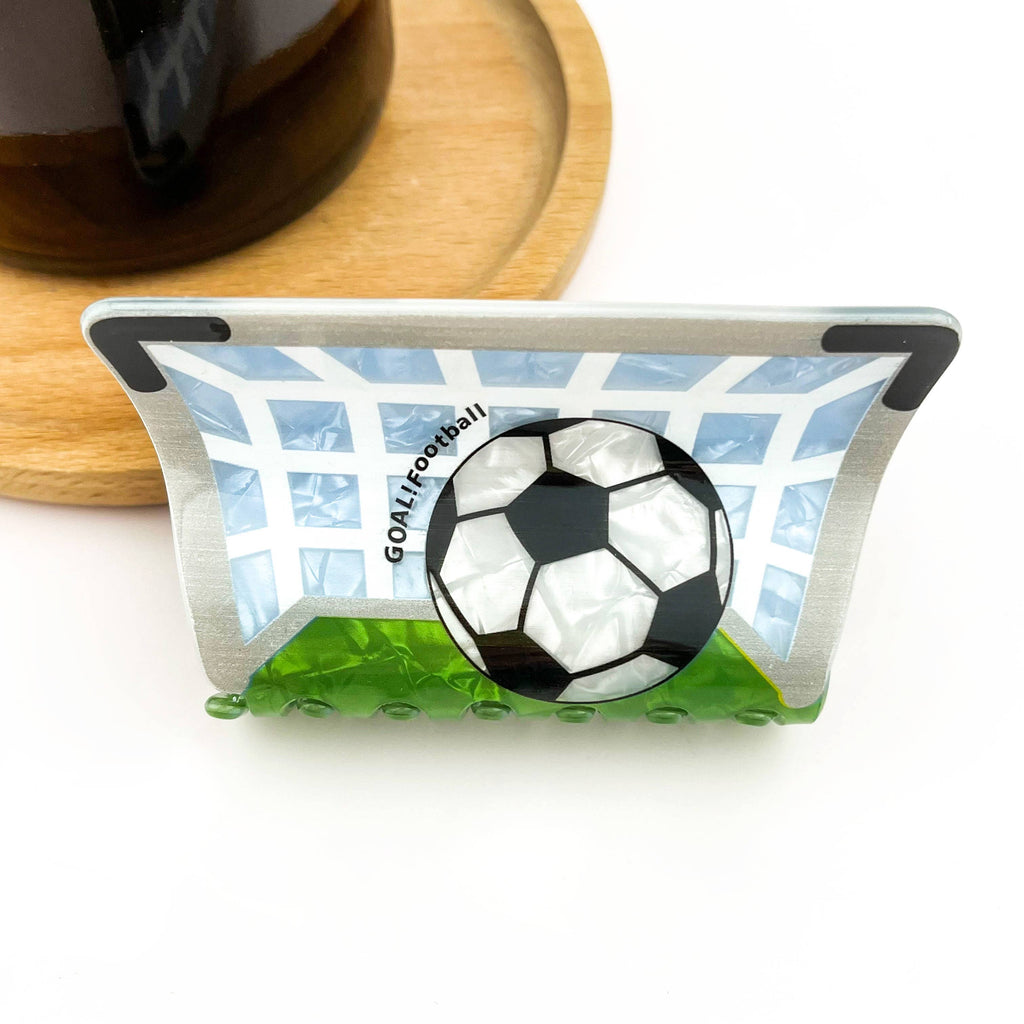 TheDivaSoap - Soccer Ball Claw Clip, Football Match Spectator Hair Clip