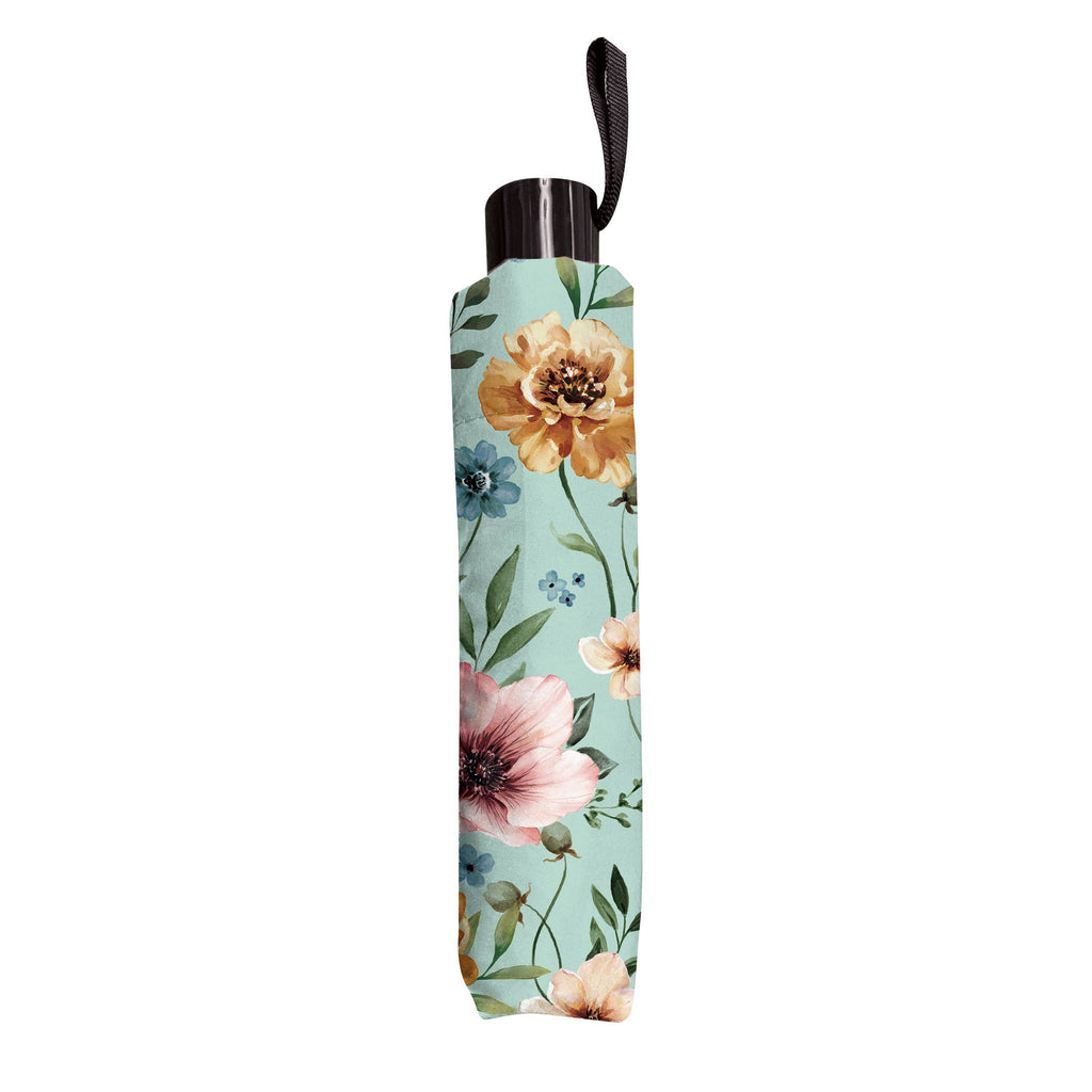 Evergreen Enterprises - Petal & Plow Umbrella Manual Compact with Sleeve, Florals, 3