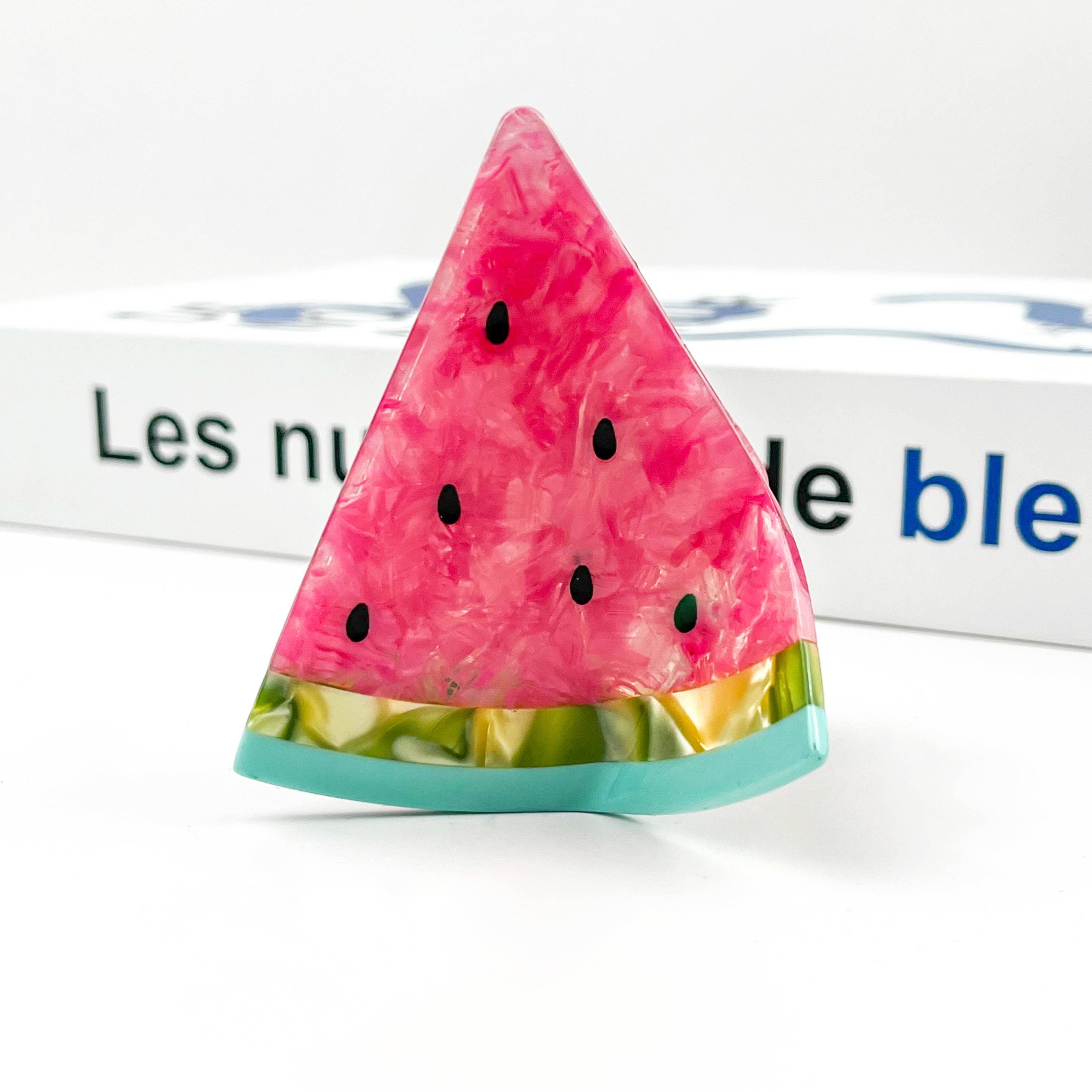 TheDivaSoap - Triangular Watermelon Claw Clip, Acetate Fruit Hair Clip