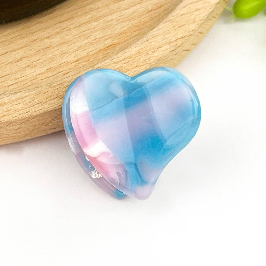 TheDivaSoap - Cute Mini Heart Acetate Claw Clip, Valentine's Day Hair Clip