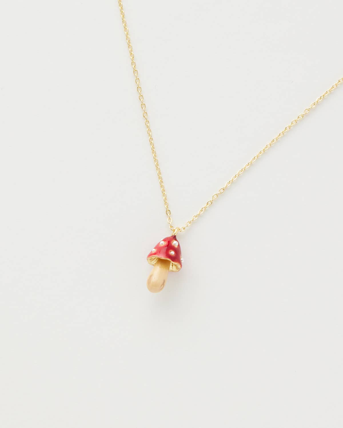 Enamel Mushroom Necklace