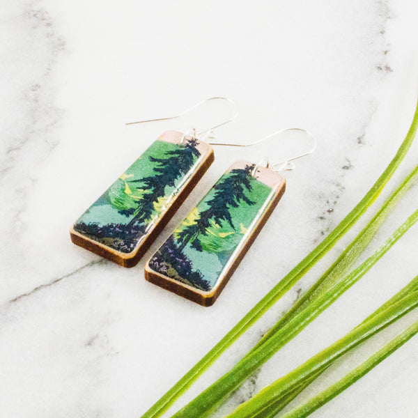 Forest Rectangle Earrings