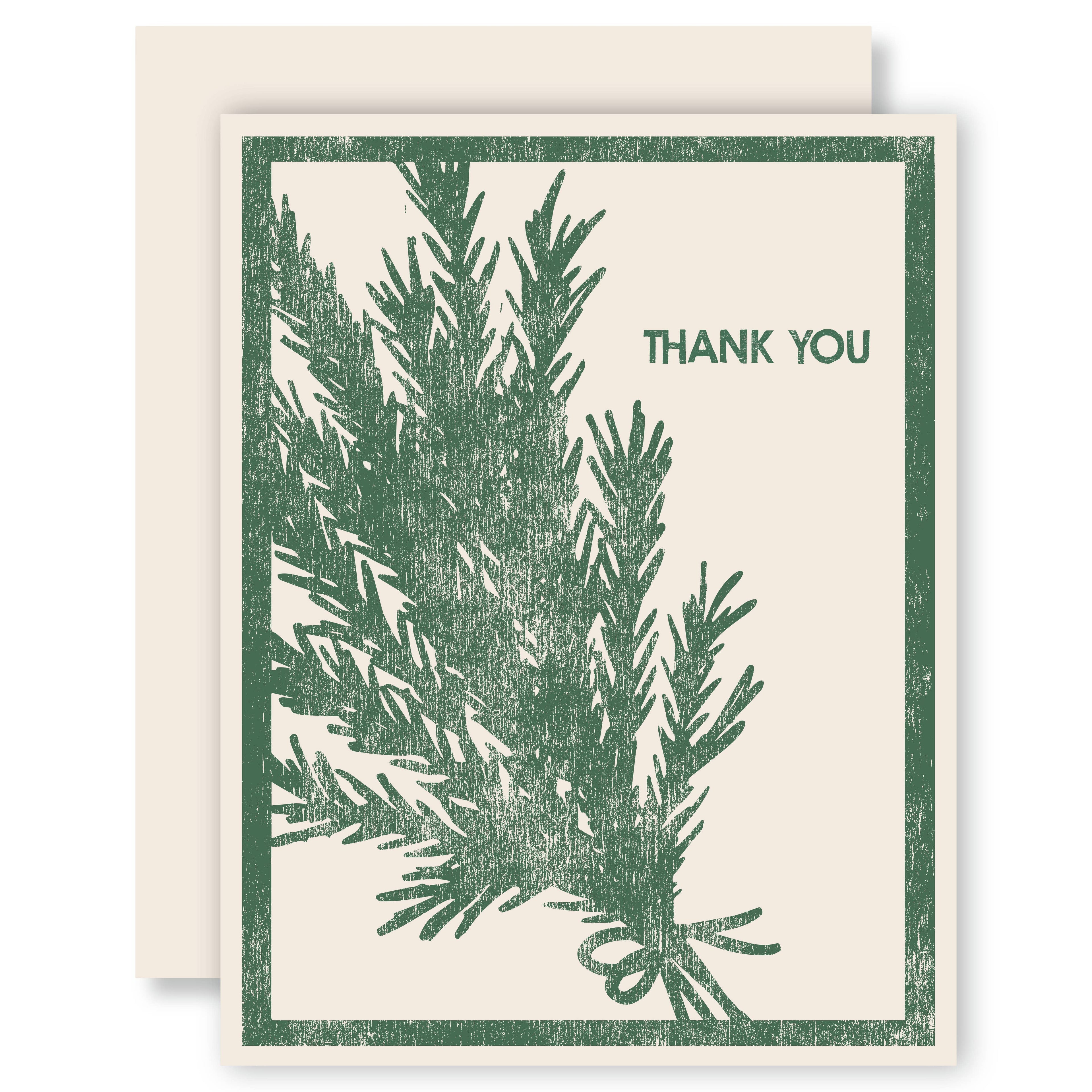 Heartell Press - Thank You (Rosemary) Letterpress Card