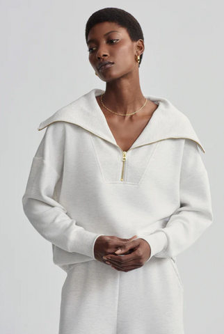 Women's Catherine Half Zip Sweat | Ivory