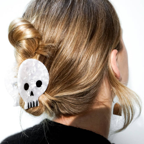 Large Halloween Skull Hair Claw Clip