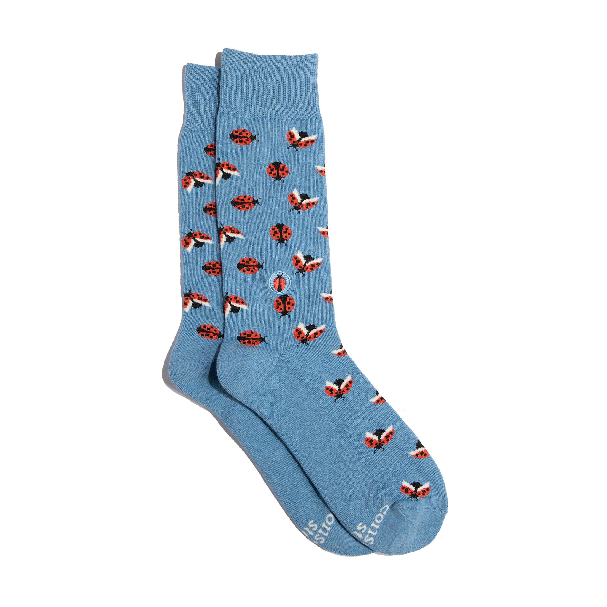 Conscious Step - Socks that Protect Pollinators (Blue Ladybugs)