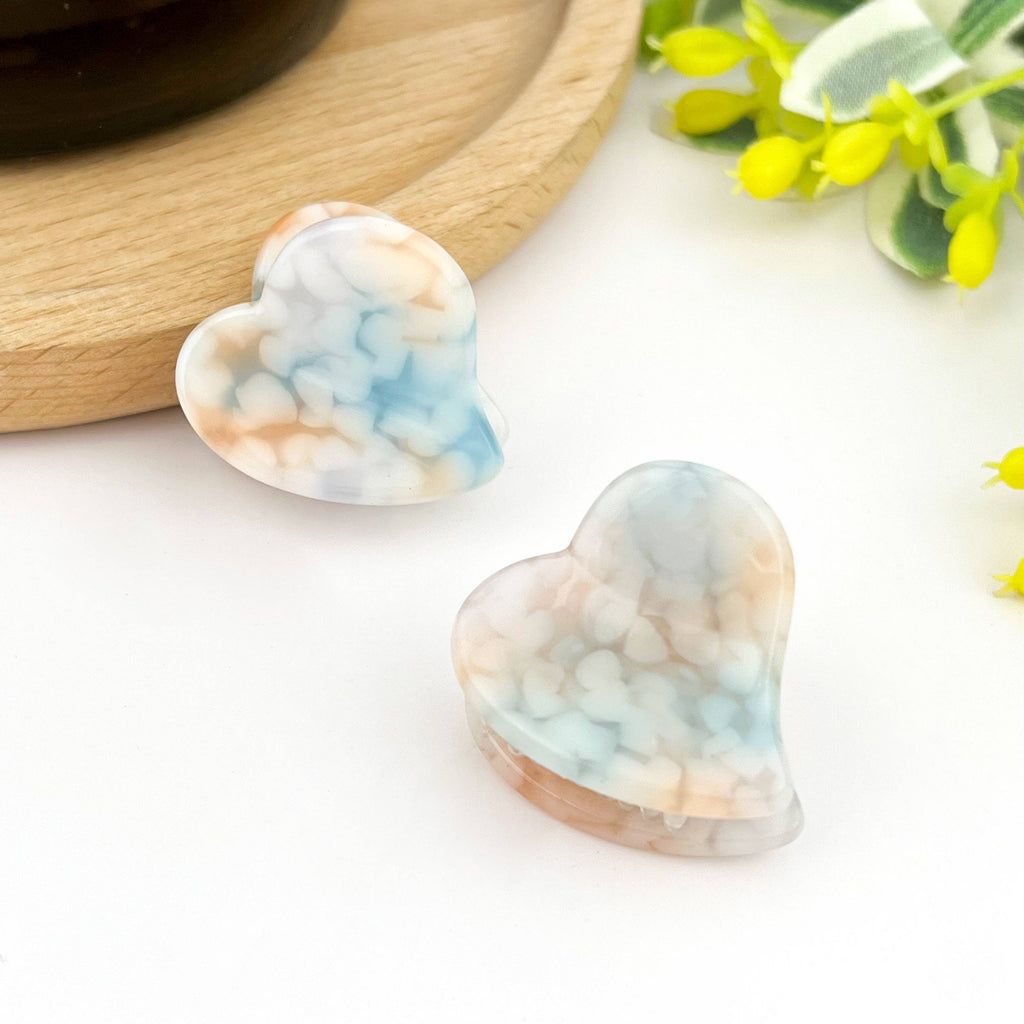 TheDivaSoap - Cute Mini Heart Acetate Claw Clip, Valentine's Day Hair Clip