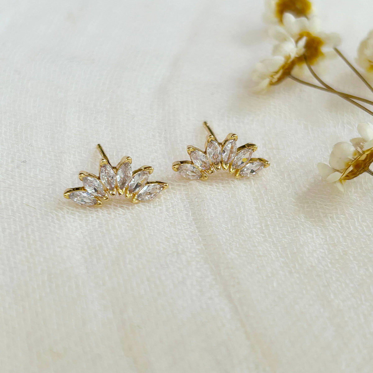 KARA | TOZER - Dainty CZ Arch Studs