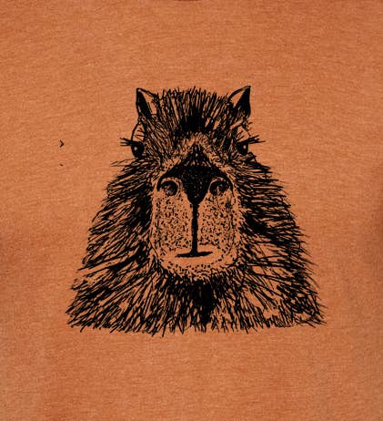 Megan Lee Designs - Capybara Tee Unisex Animals Hand Drawn Cute Cappy
