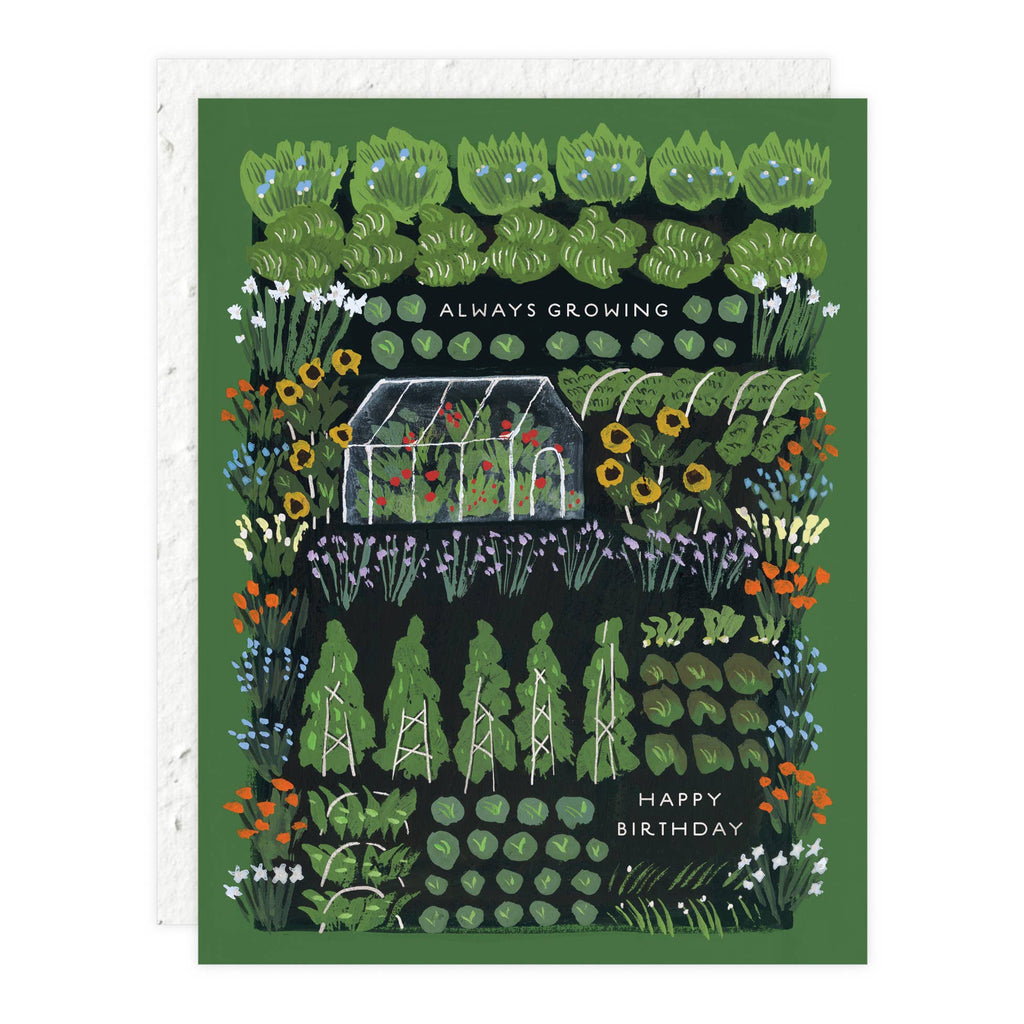 Seedlings - Garden Greenhouse - Birthday Card