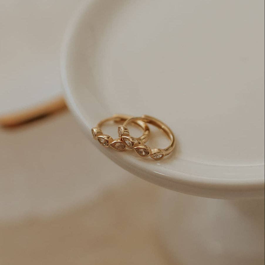 May Raindrop Hoops | Gold