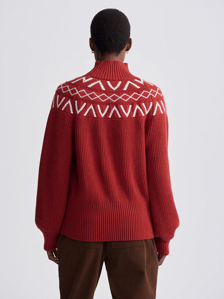 Women's Marcie Fairisle Yoke Knit | Red