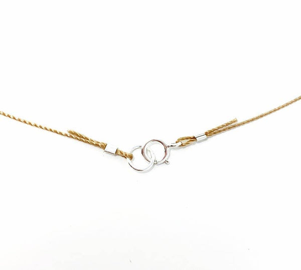 Citrine Faceted Teardrop Cord Necklace: 18"