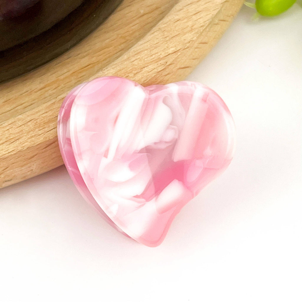 TheDivaSoap - Cute Mini Heart Acetate Claw Clip, Valentine's Day Hair Clip