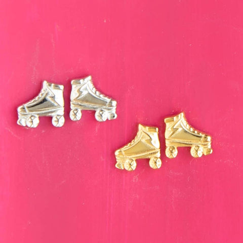 Roller Skate Stud Earring : Gold