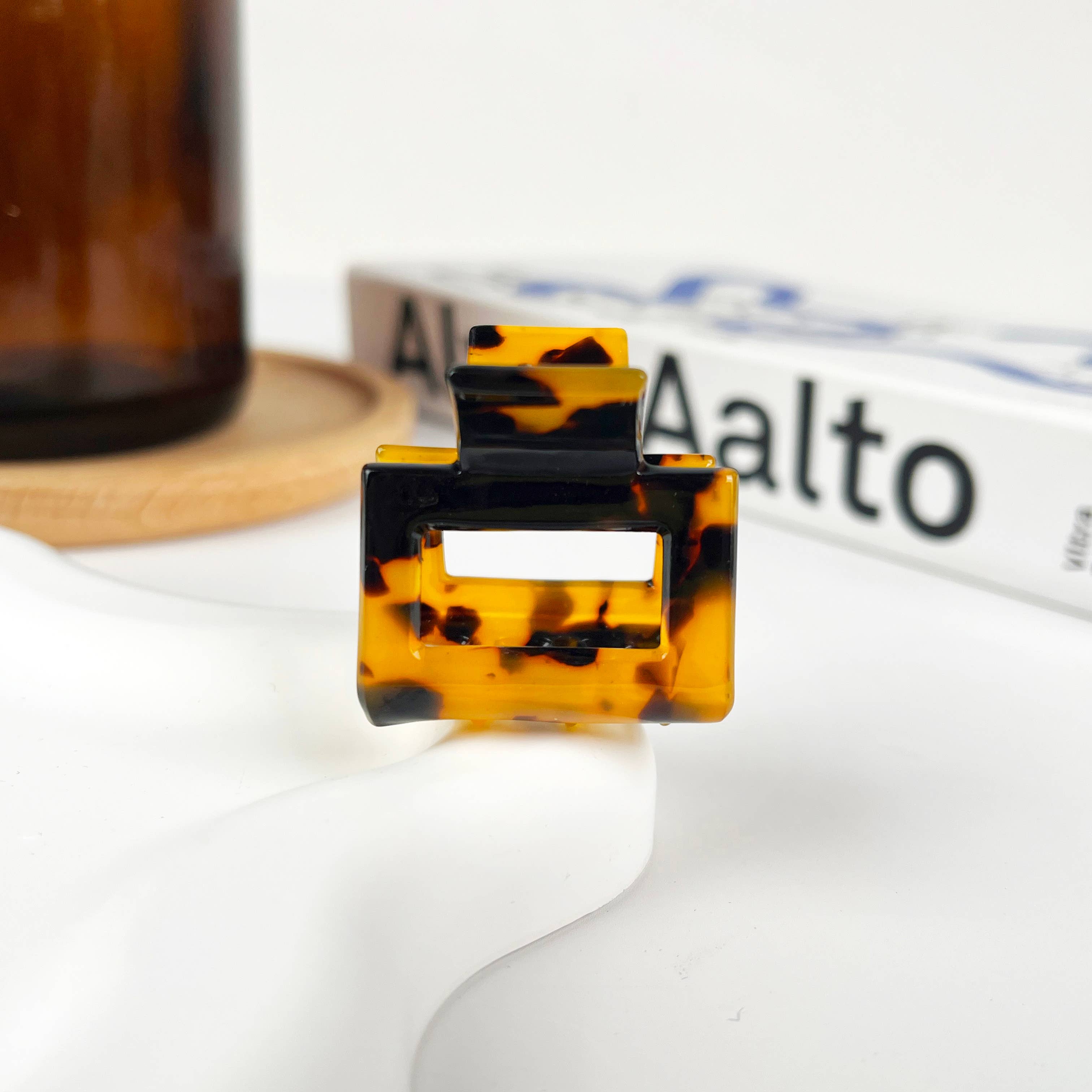 TheDivaSoap - Small Square Claw Clips,Acetate Small Hair Clip
