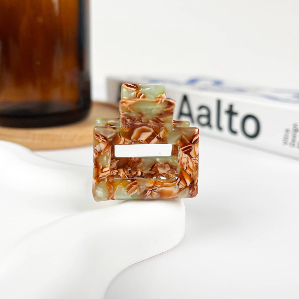 TheDivaSoap - Small Square Claw Clips,Acetate Small Hair Clip