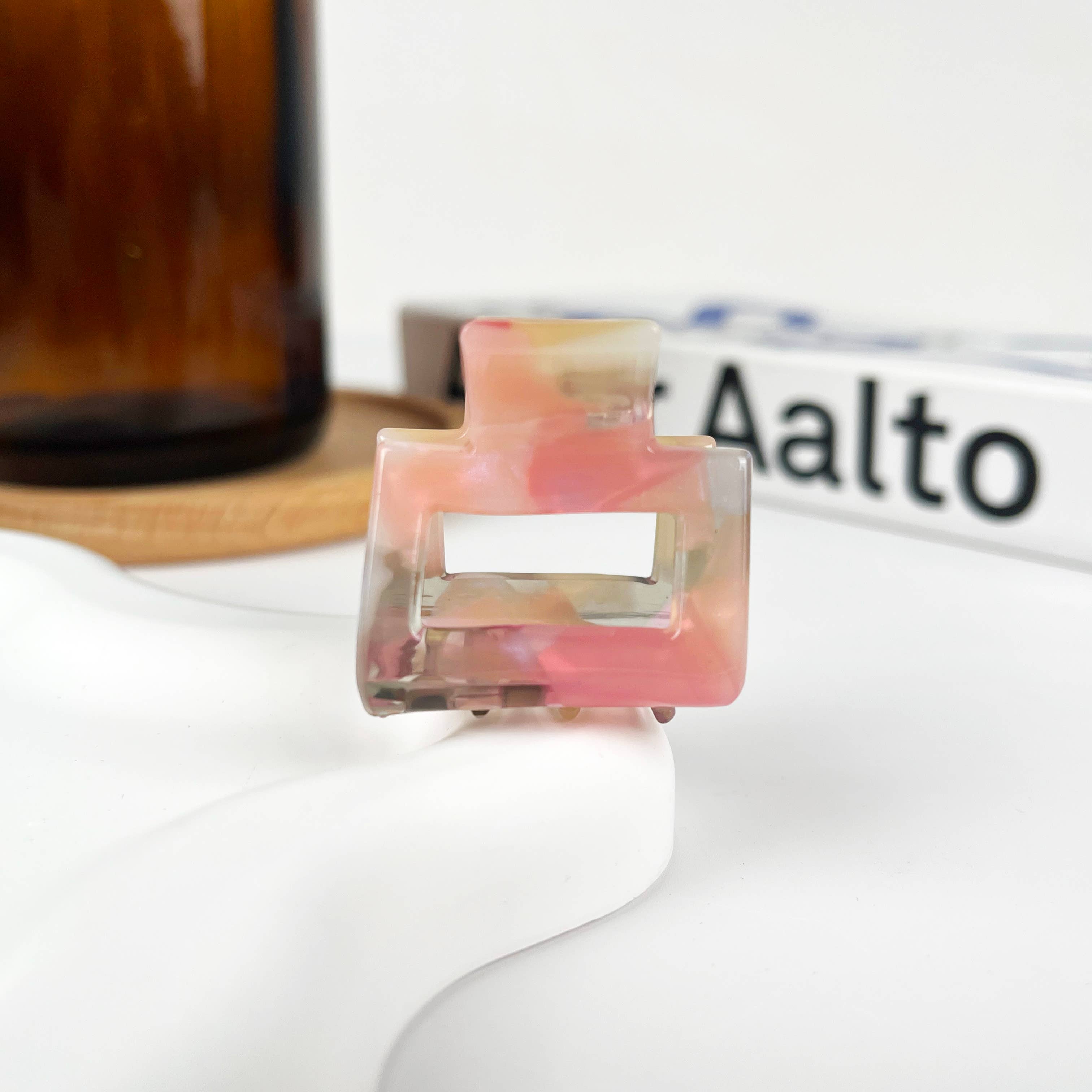 TheDivaSoap - Small Square Claw Clips,Acetate Small Hair Clip