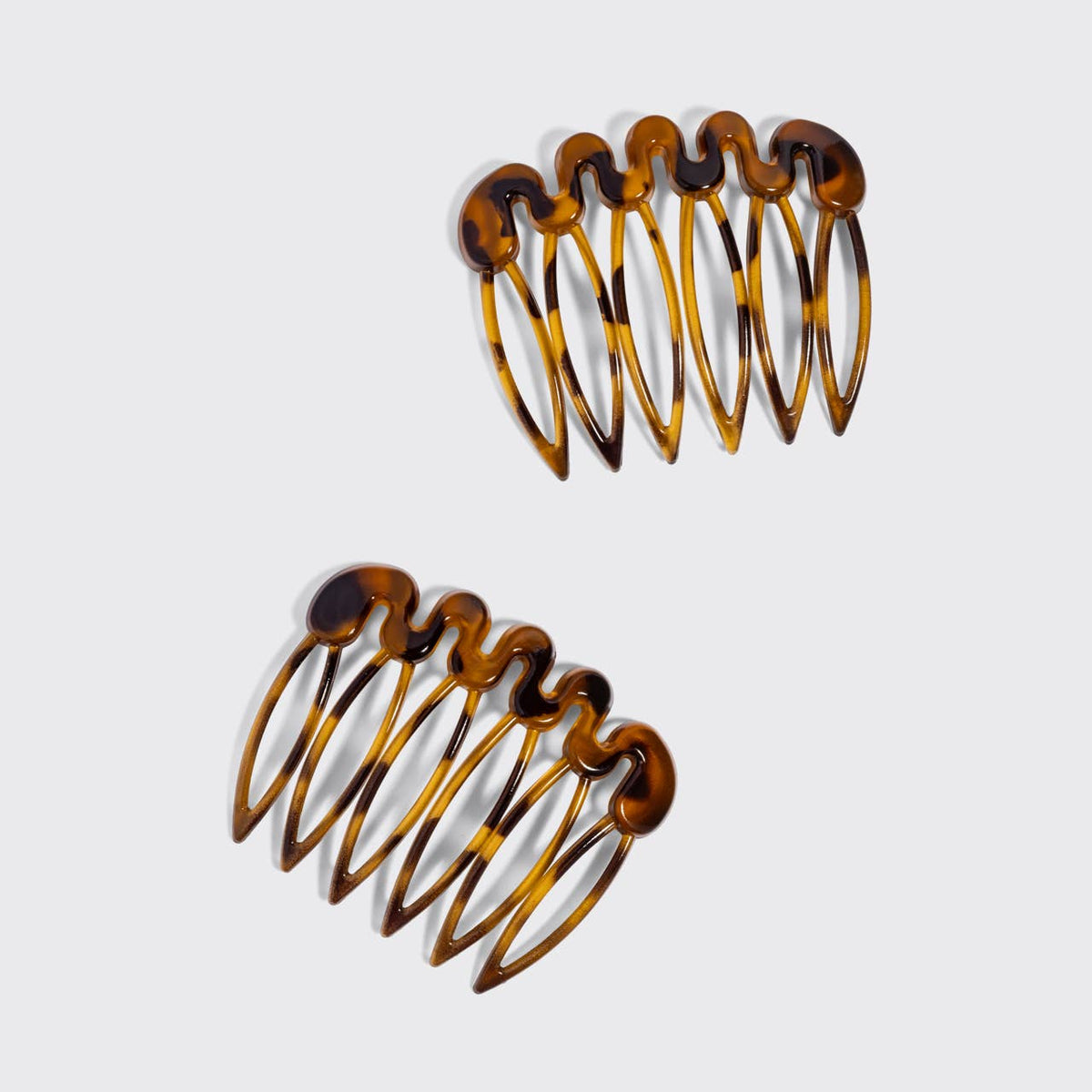 KITSCH - Recycled Plastic French Hair Combs 2pc Set - Tort