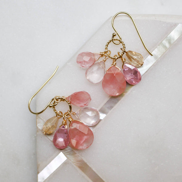 a.v. max - Semi Precious Cluster Earrings: Tundru