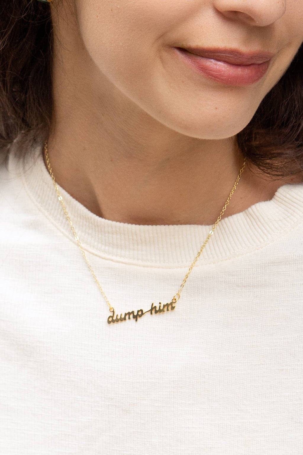 Dump Him Necklace | Gold