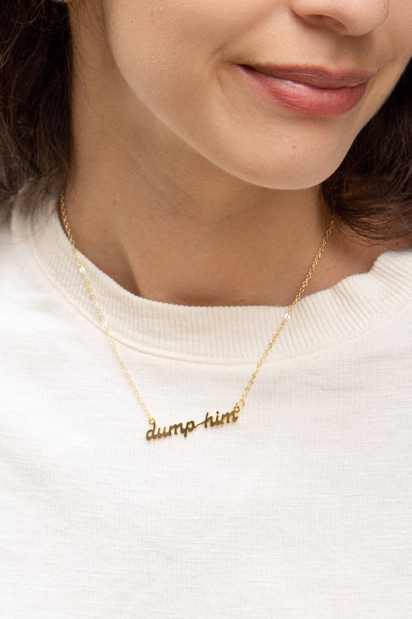 Dump Him Necklace | Gold