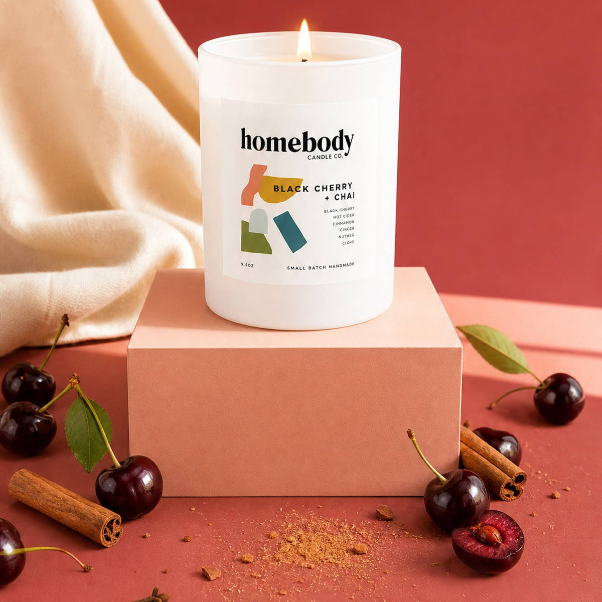 Black Cherry + Chai  Candle