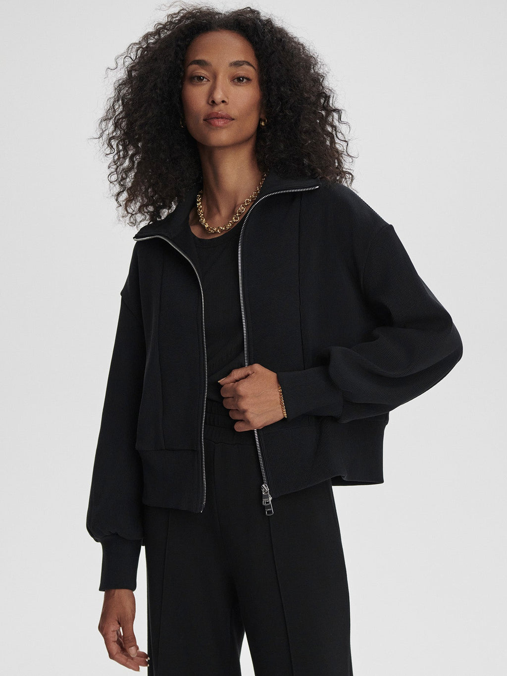 Women's Gibbs Zip Through Sweat | Black