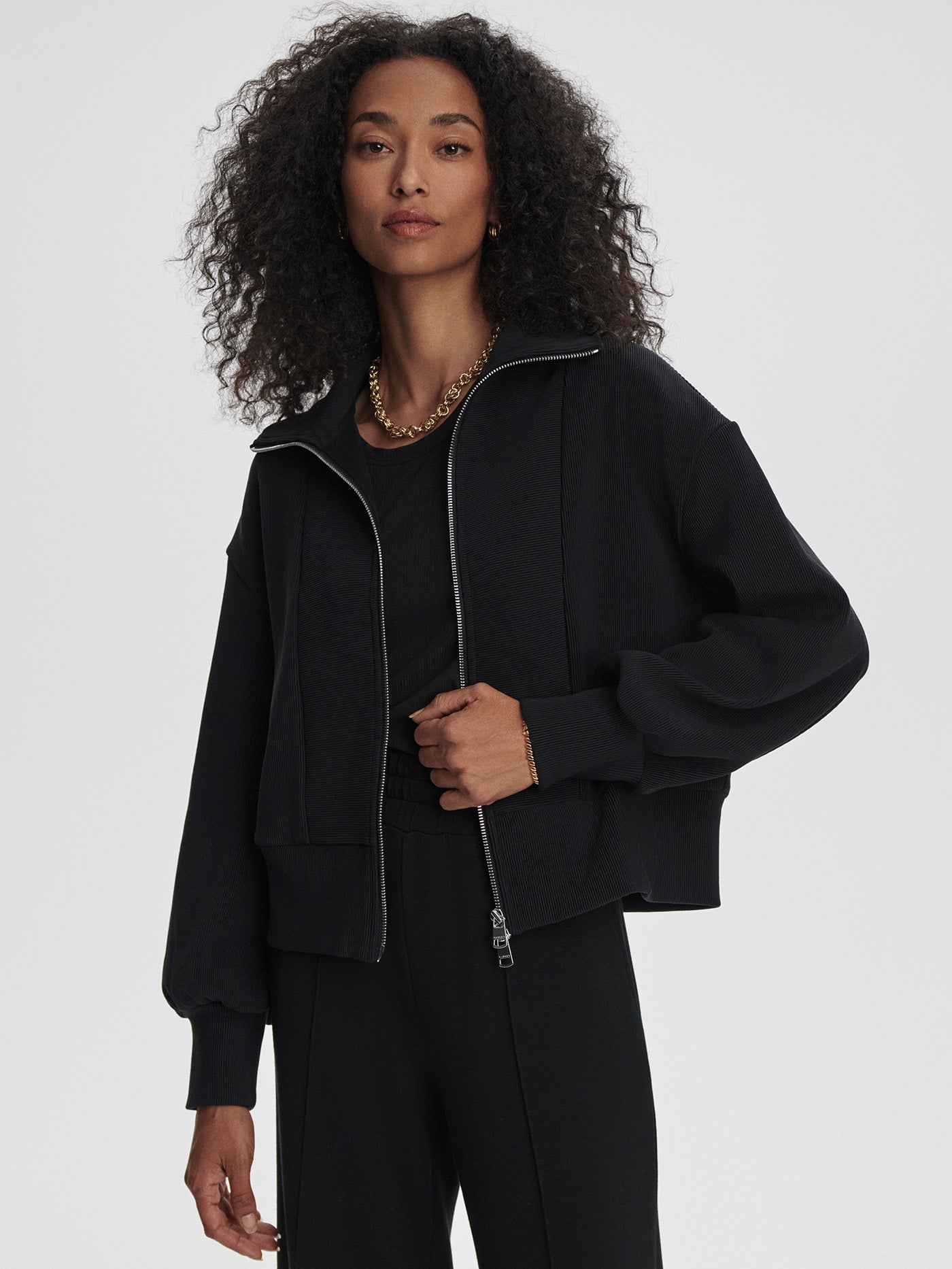 Women's Gibbs Zip Through Sweat | Black