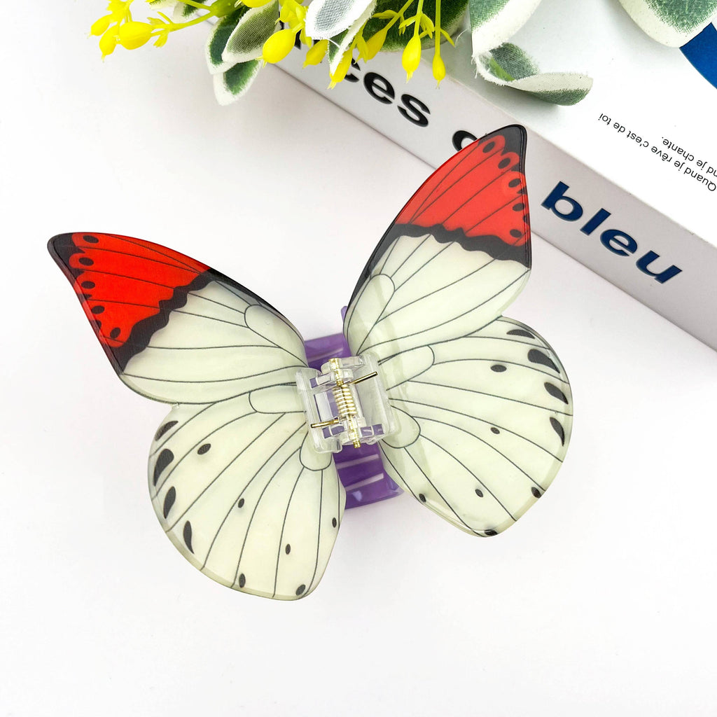 TheDivaSoap - Acetate large butterfly hair clip animal claw clips
