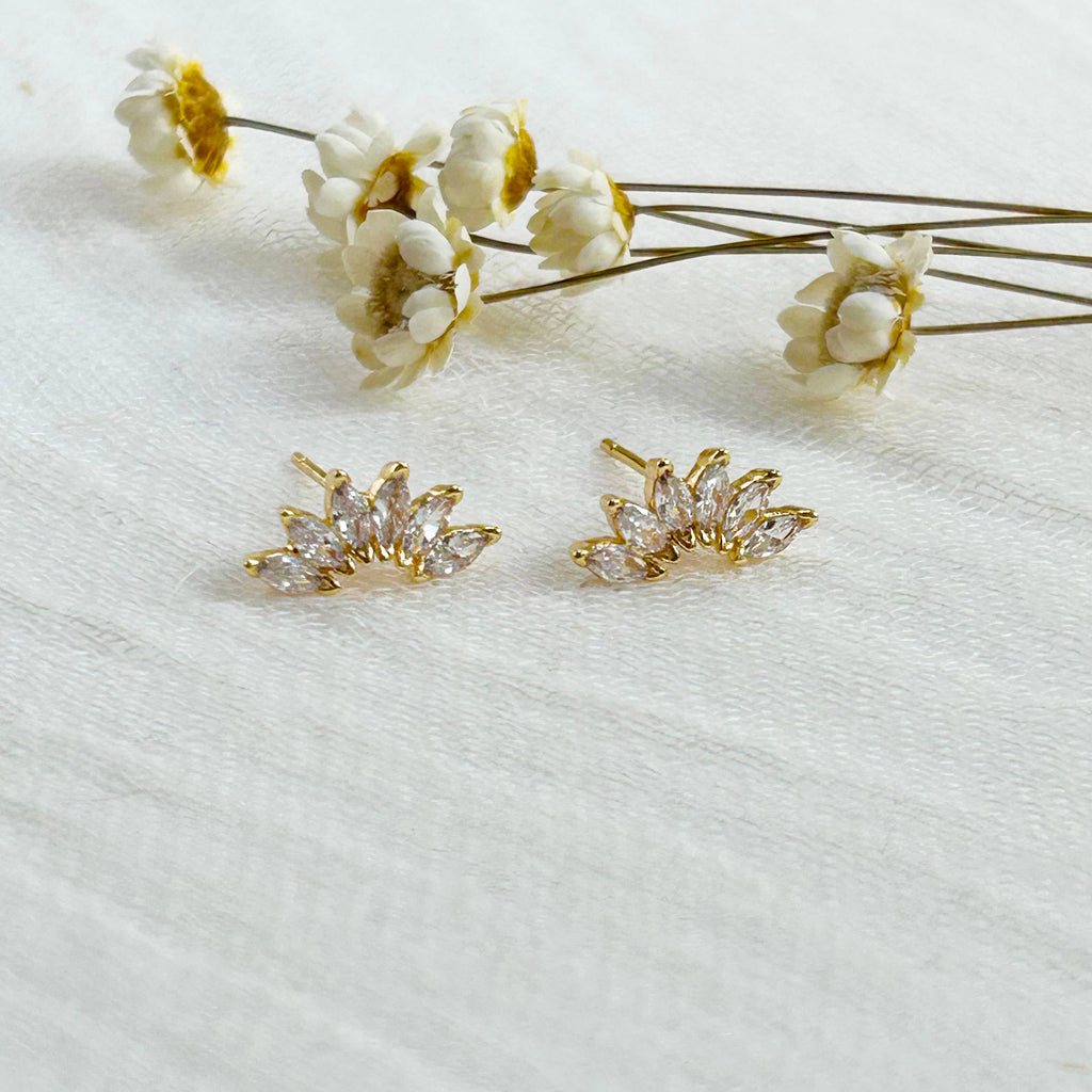 KARA | TOZER - Dainty CZ Arch Studs