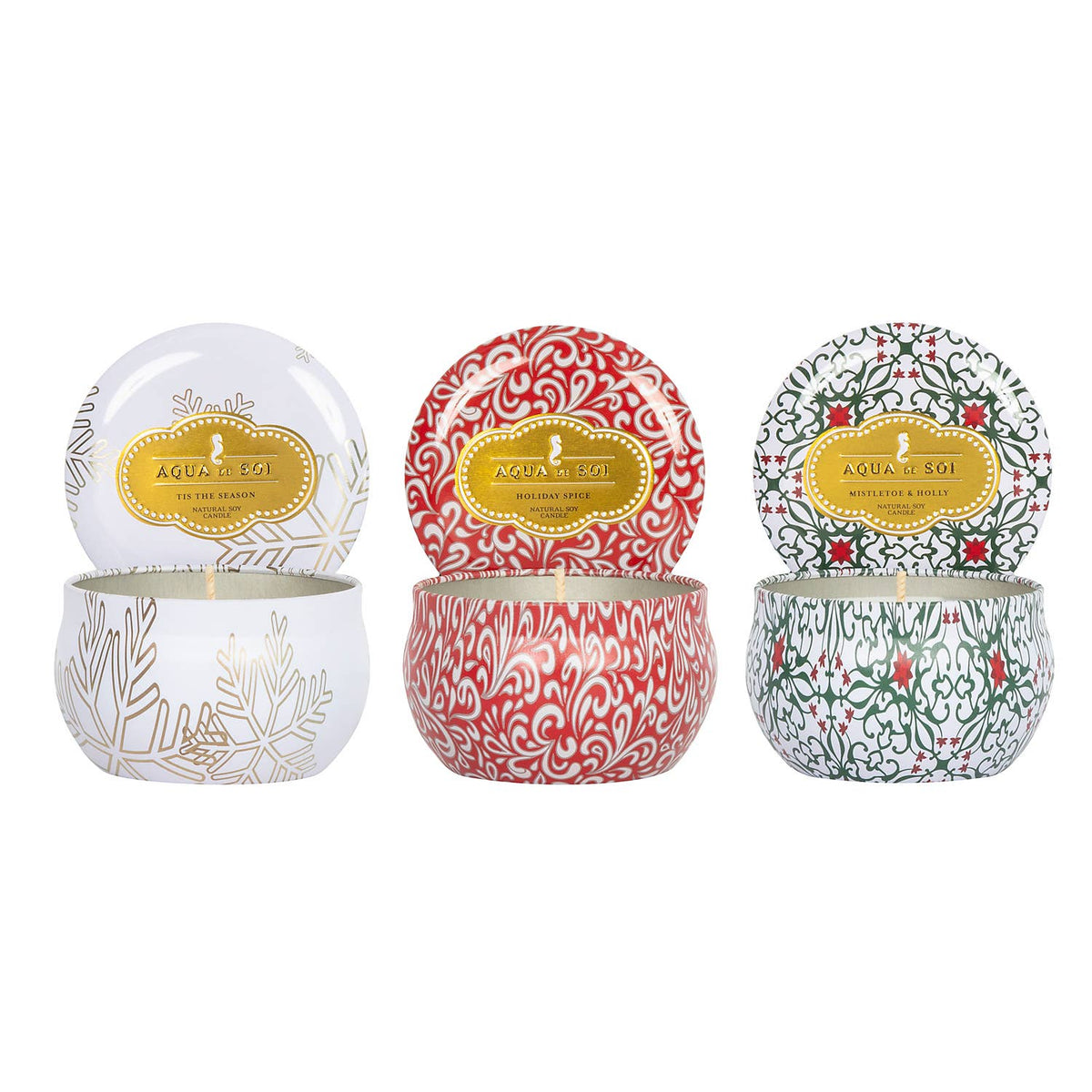 Holiday Trio 4 oz Candle Tins