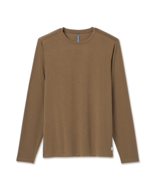 Men's Current  L/S Tech Tee | Pecan