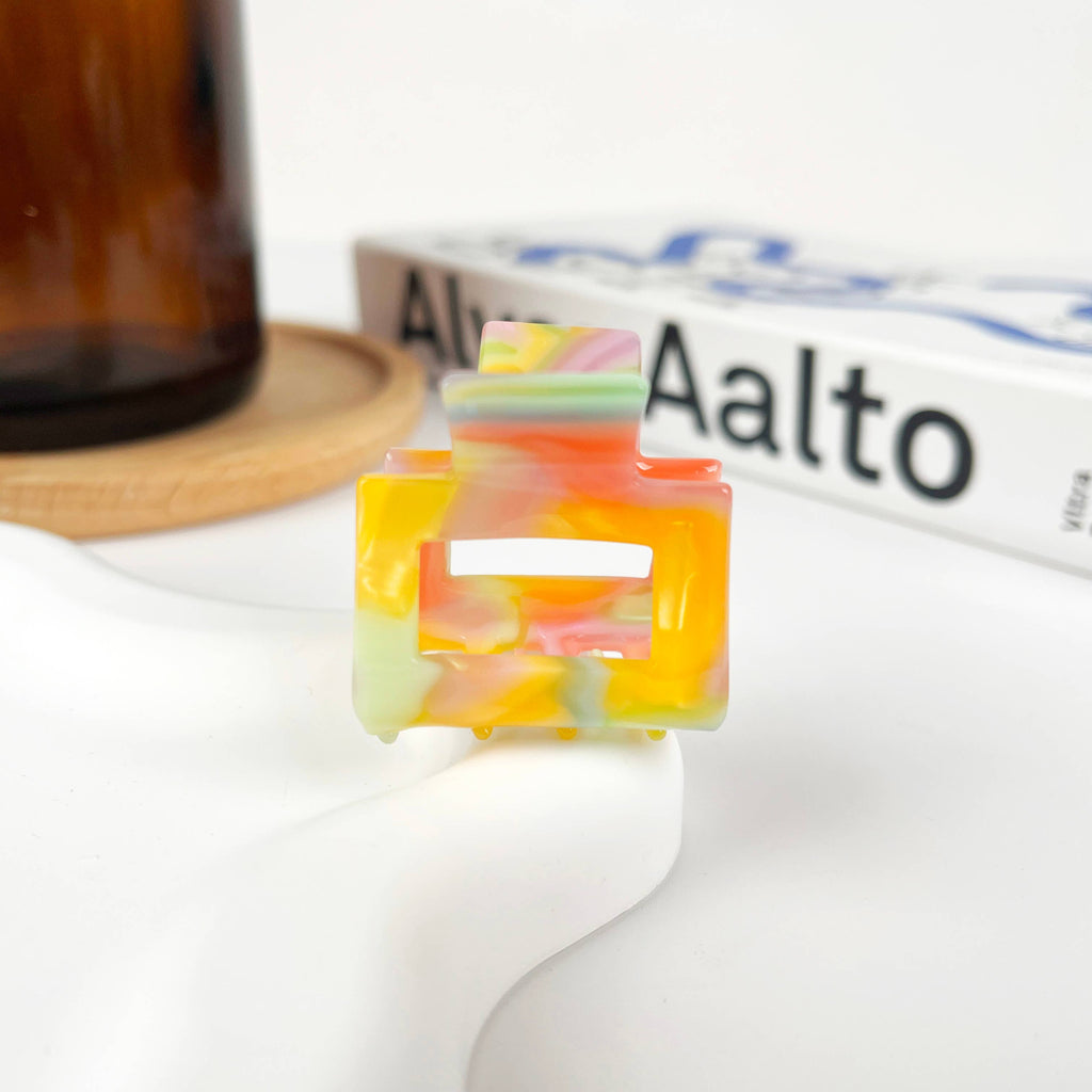 TheDivaSoap - Small Square Claw Clips,Acetate Small Hair Clip