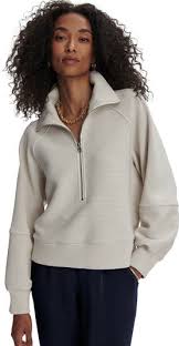 Women's Milano  Half Zip Sweat 2.0| Silver grey/Snow White