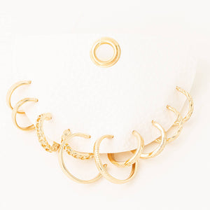 Thin Hoop Earrings Set: G