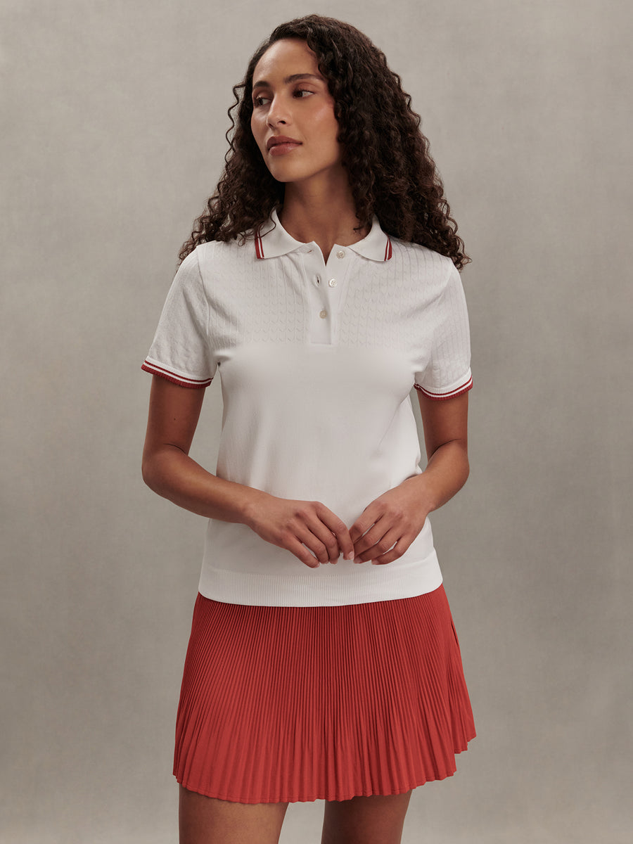 Mickey Seamless Polo | White