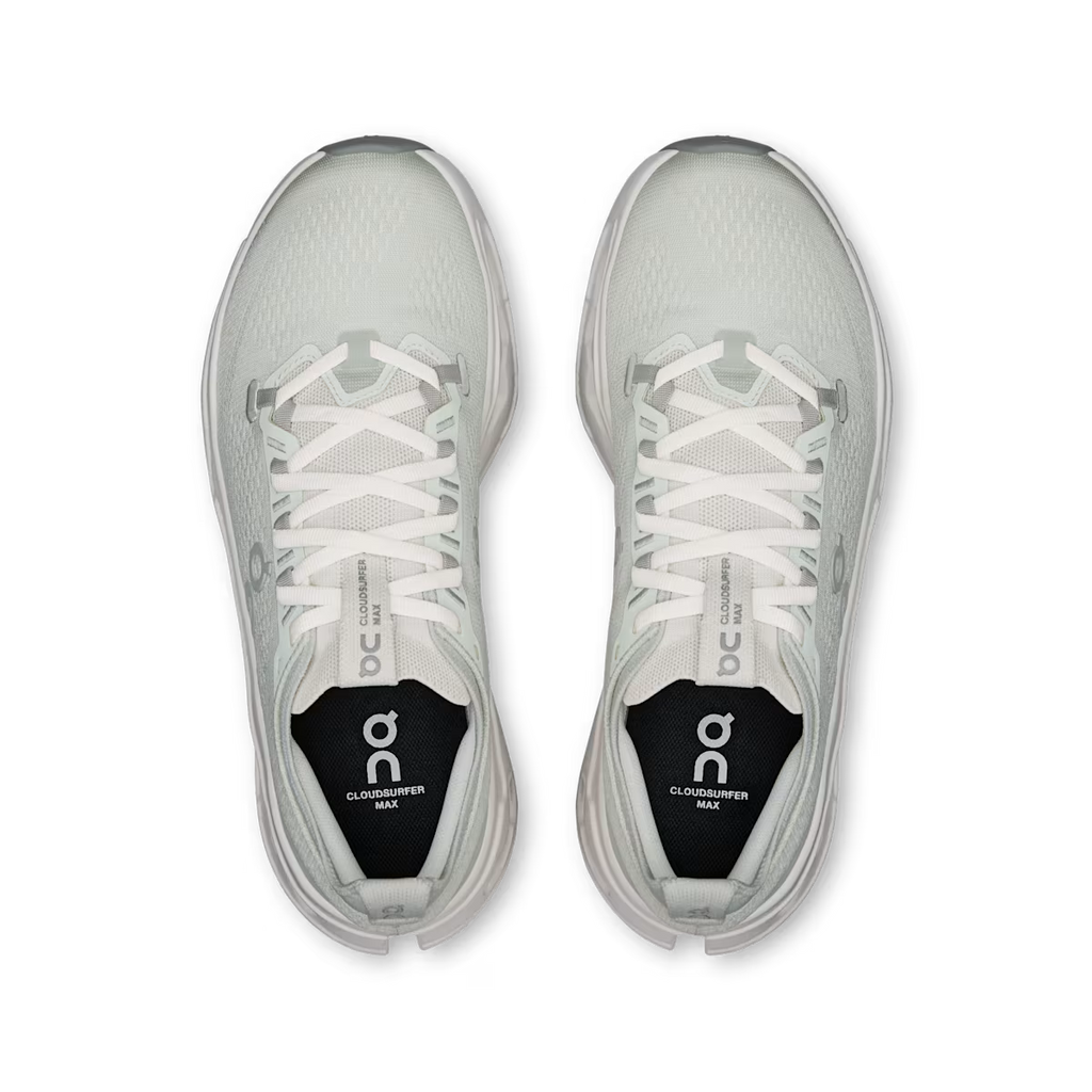White running shoes with laces on a transparent background
